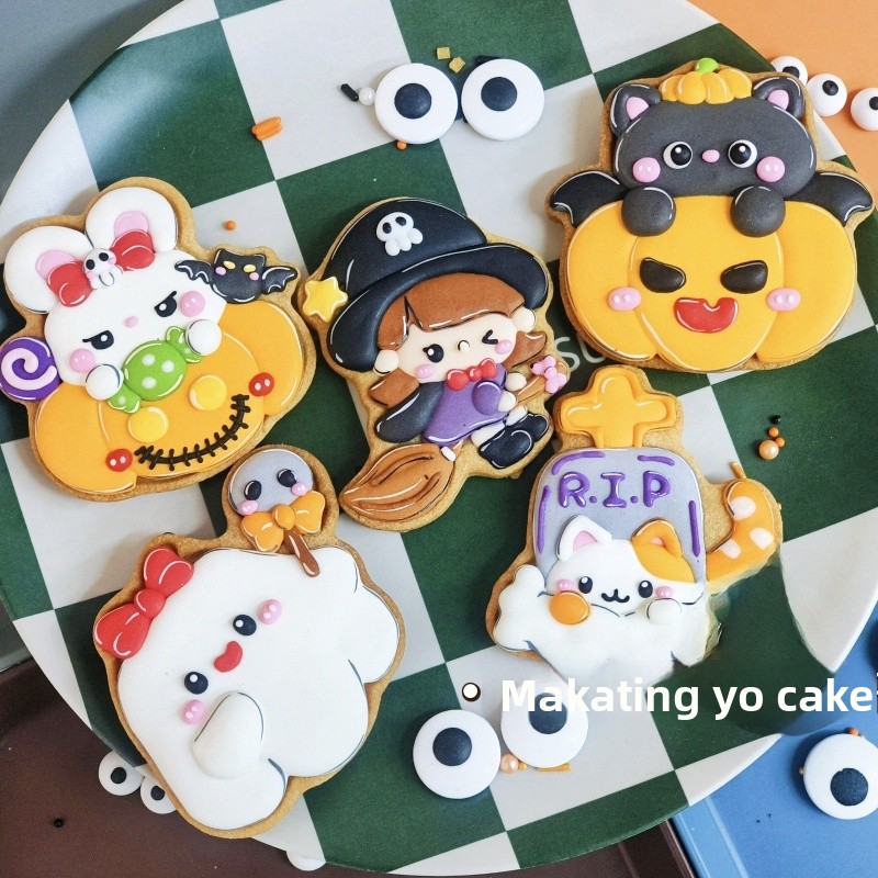 loween Pumpkin Witch Ghost Car - Kitchen Witch Baking recension och pris