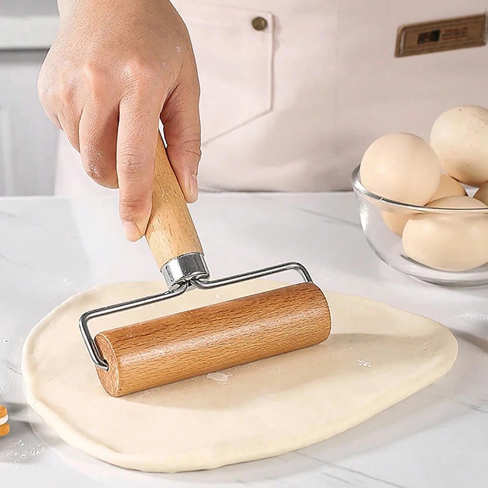 1Pc Wooden Rolling Pin Handhel - Kitchen Roller Baking recension och pris