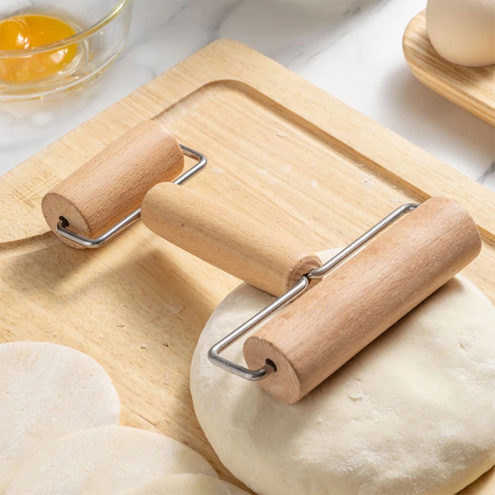 1Pc Wooden Rolling Pin Handhel - Kitchen Roller Baking recension och pris