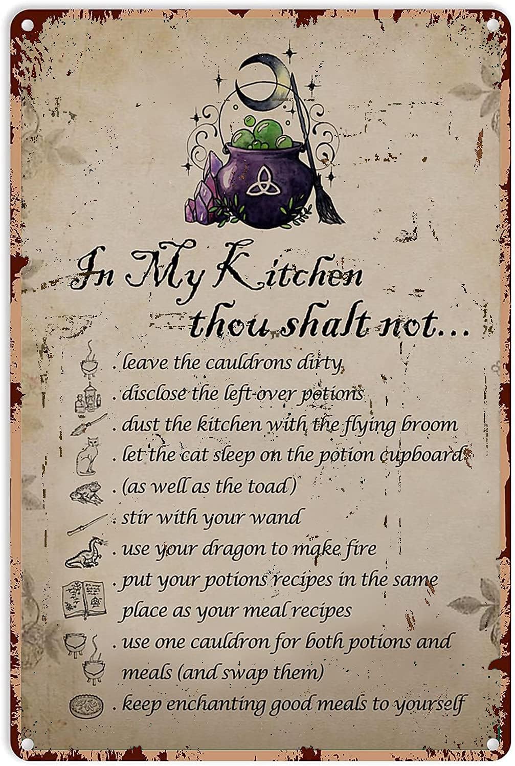 Witch Decor Halloween Vintage  - Kitchen Witch Baking recension och pris