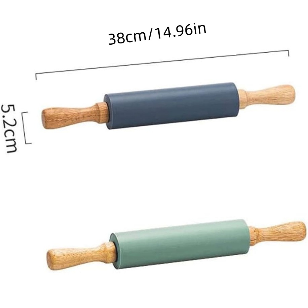 Non-Stick Silicone Rolling Pin - Kitchen Roller Baking recension och pris