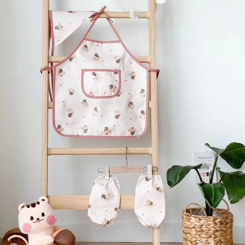 Cute Cartoon Children Apron Sl - Kitchen Kids Baking Set recension och pris