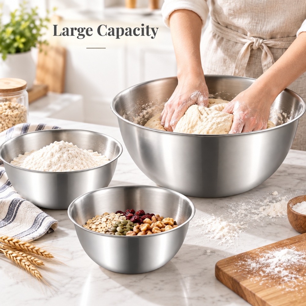 Stainless Steel Mixing Bowls 3 - Baking Kitchen Set recension och pris