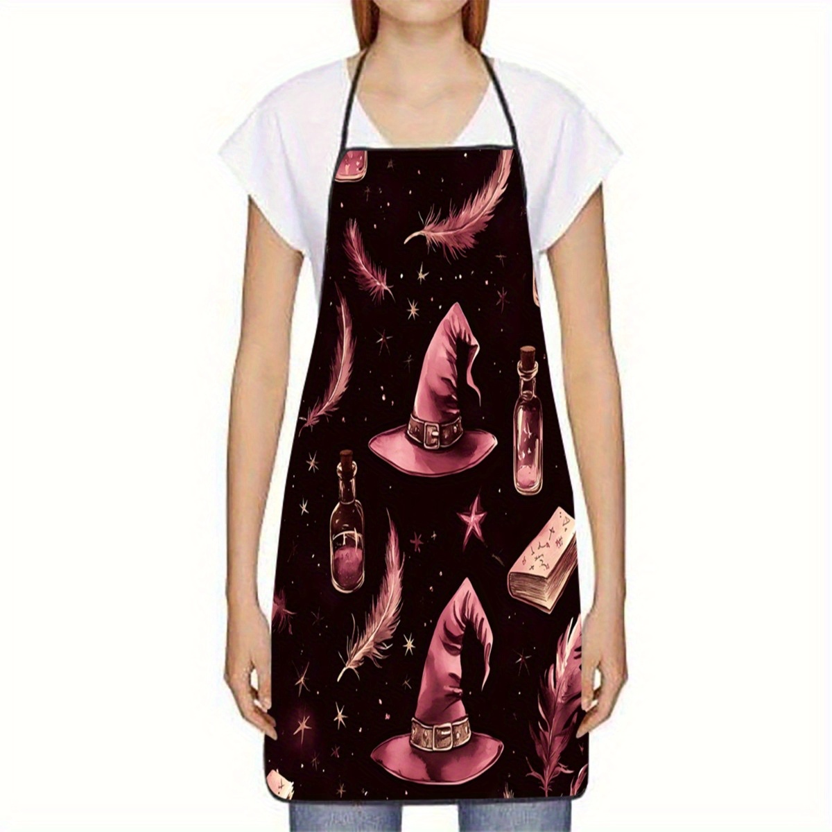 1pc Witch Hat & Feather Print  - Kitchen Witch Baking recension och pris