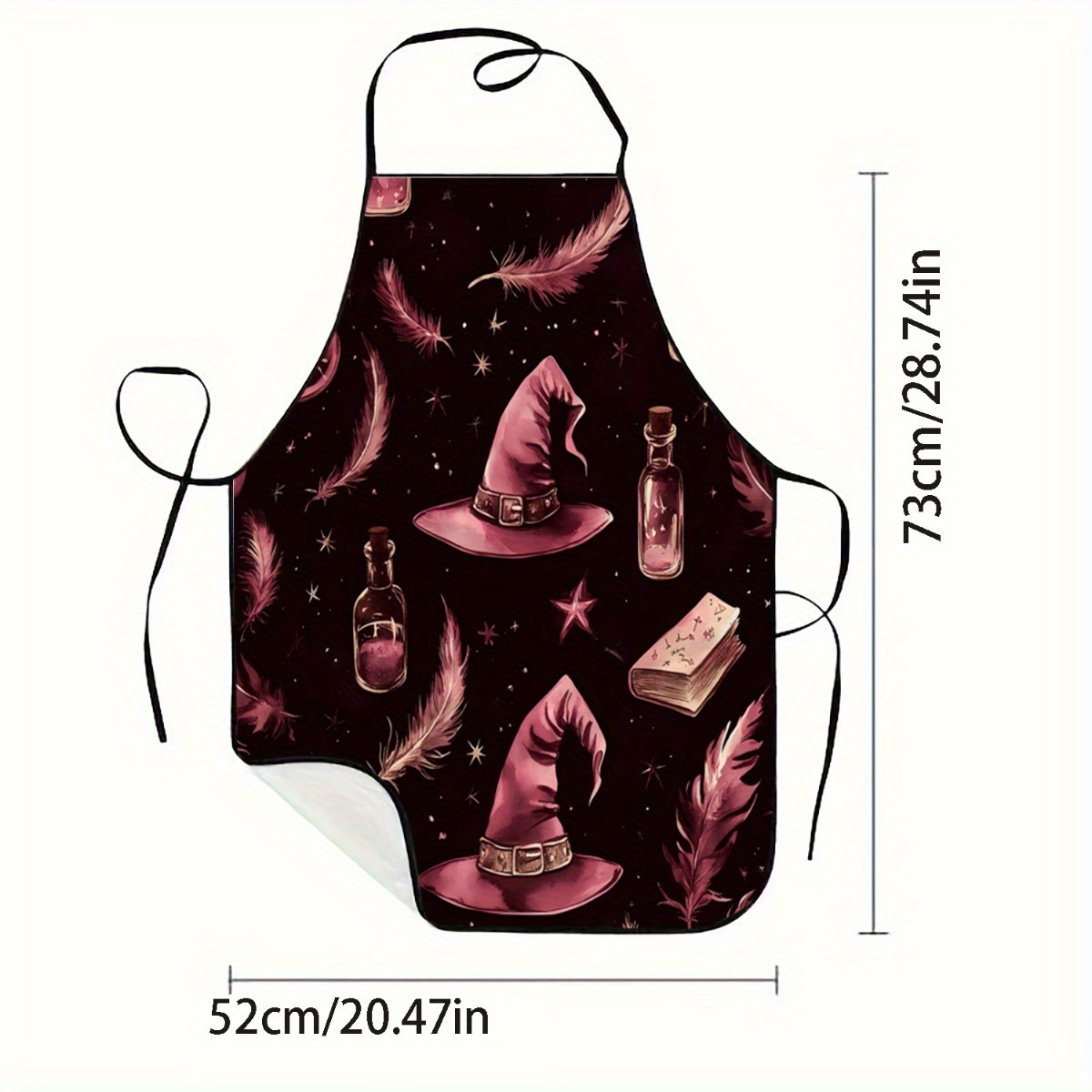 1pc Witch Hat & Feather Print  - Kitchen Witch Baking recension och pris