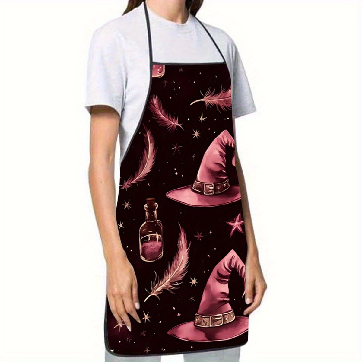 1pc Witch Hat & Feather Print  - Kitchen Witch Baking recension och pris