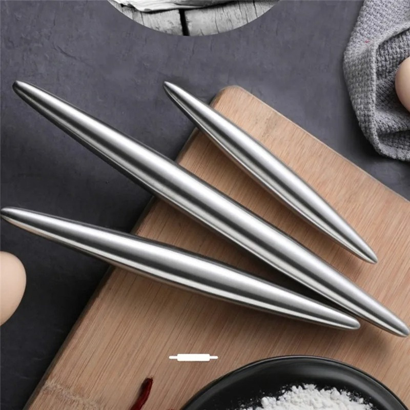 1Pc Stainless Steel Rolling Pi - Kitchen Roller Baking recension och pris