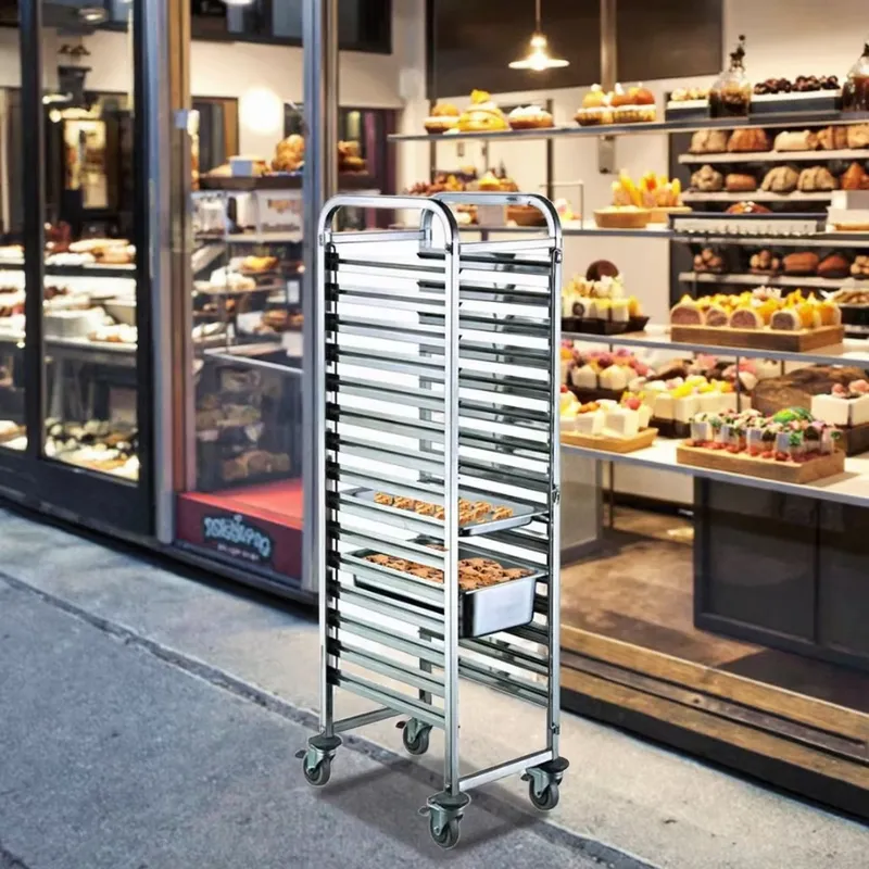 Stainless Steel Heavy-Duty 4-W - Kitchen Baking Cart recension och pris
