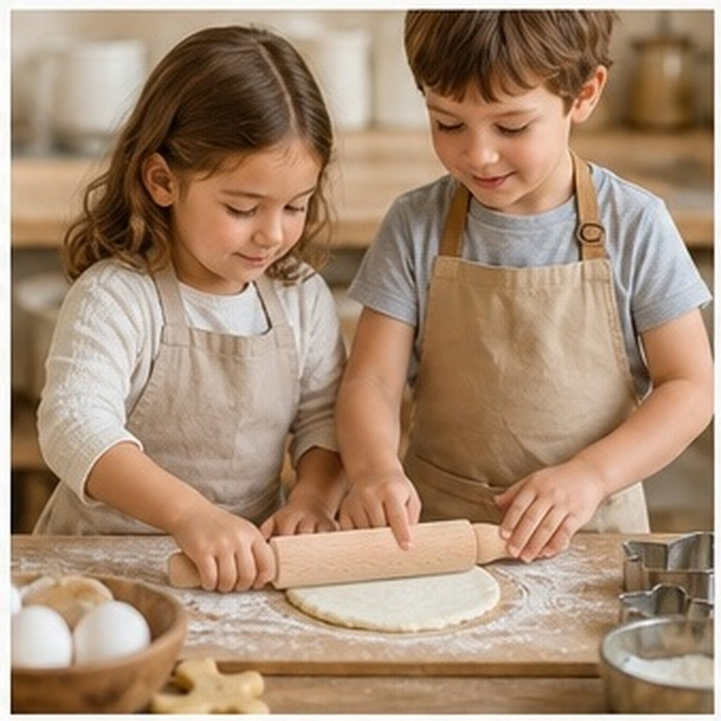 Wooden Rolling Pin 23cm Mini P - Kitchen Roller Baking recension och pris