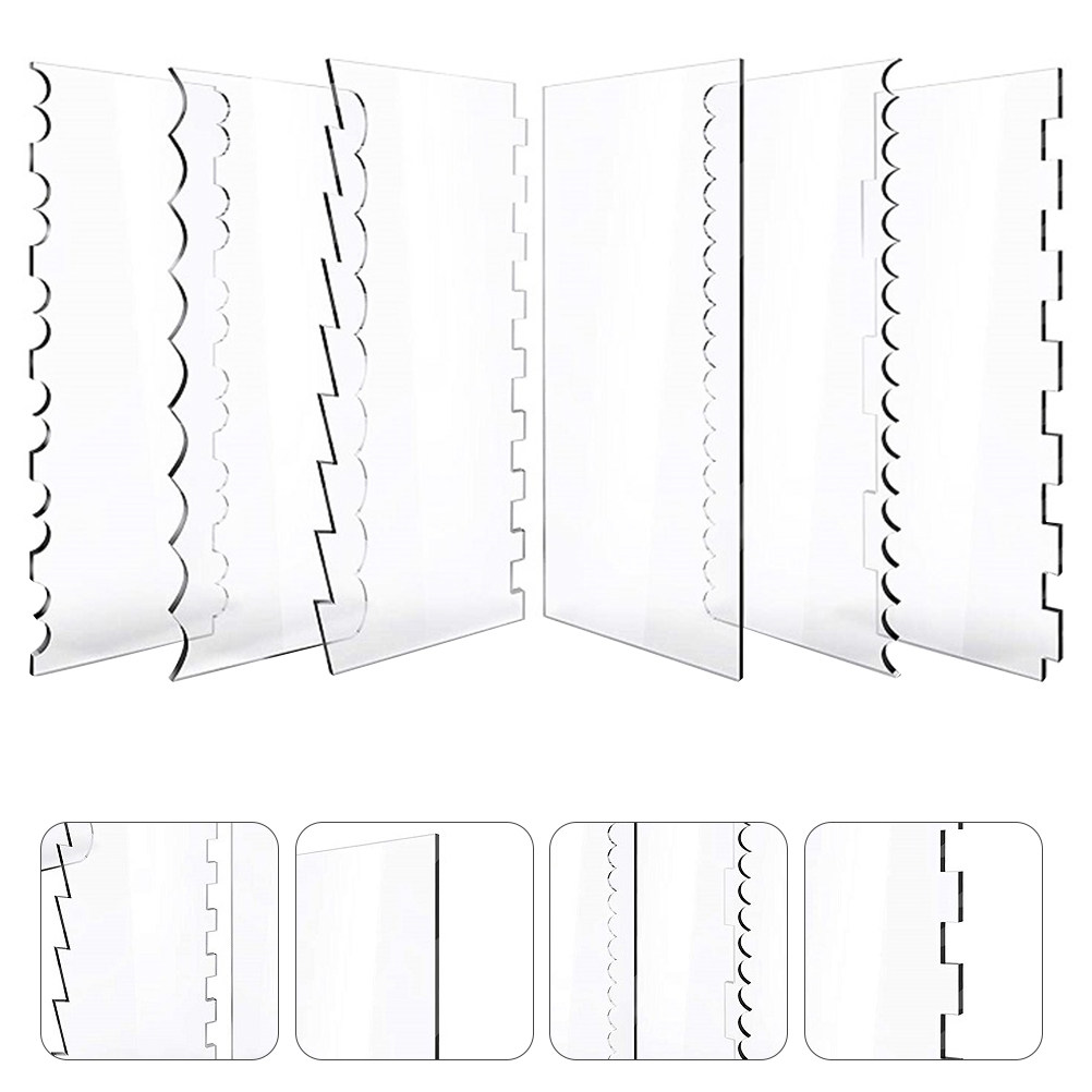 6Pcs Transparent Acrylic Cake  - Baking Kitchen Set recension och pris