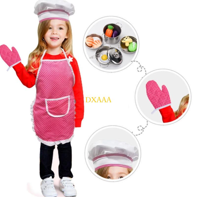 DXAA Child Cooking Apron Chef' - Kitchen Kids Baking Set recension och pris