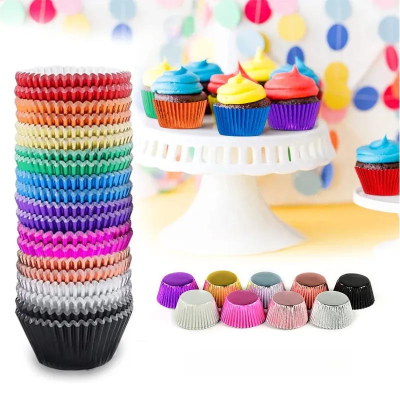 100 piece set of gold foil cup - Baking Kitchen Set recension och pris
