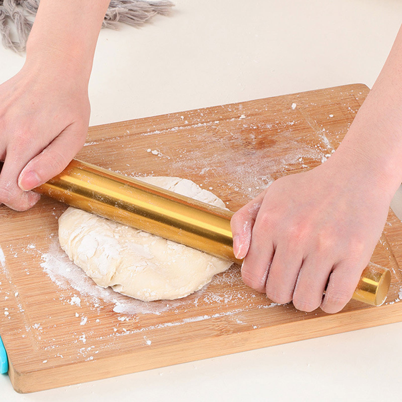 Gold Rolling Pin Baking Tool C - Kitchen Roller Baking recension och pris