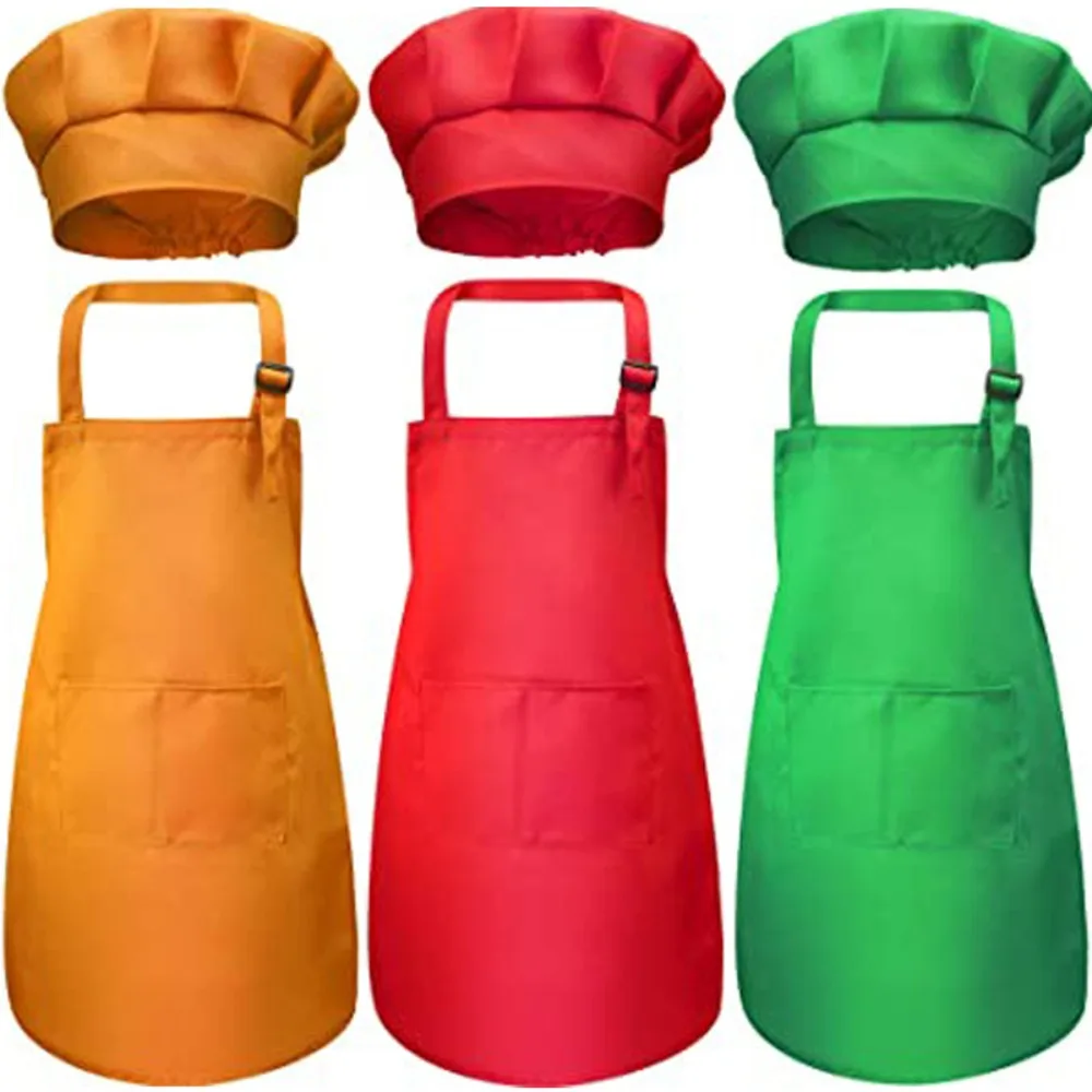 Children Chef Apron Front Pock - Kitchen Kids Baking Set recension och pris
