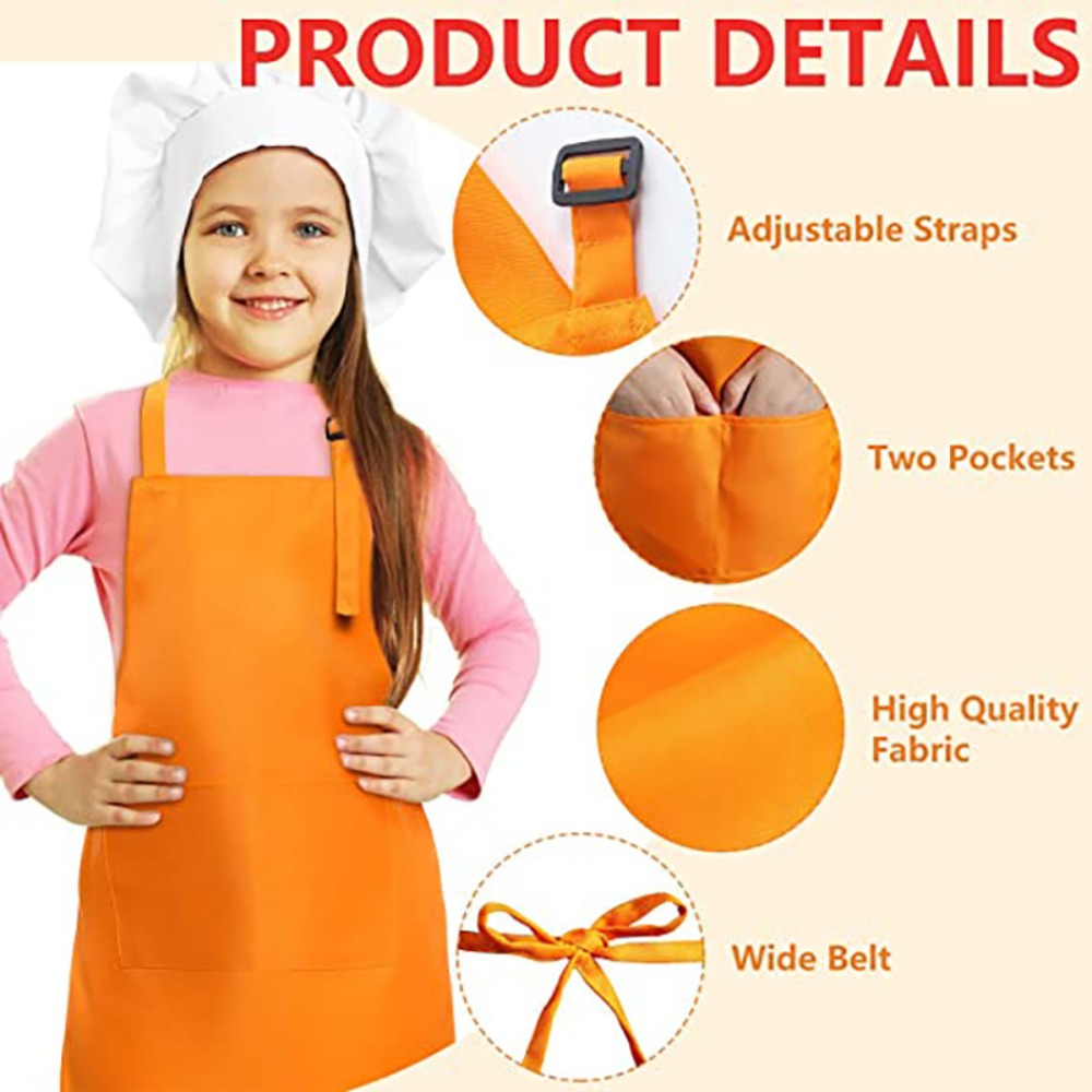 Children Chef Apron Front Pock - Kitchen Kids Baking Set recension och pris