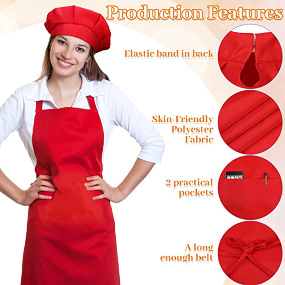 Children Chef Apron Front Pock - Kitchen Kids Baking Set recension och pris