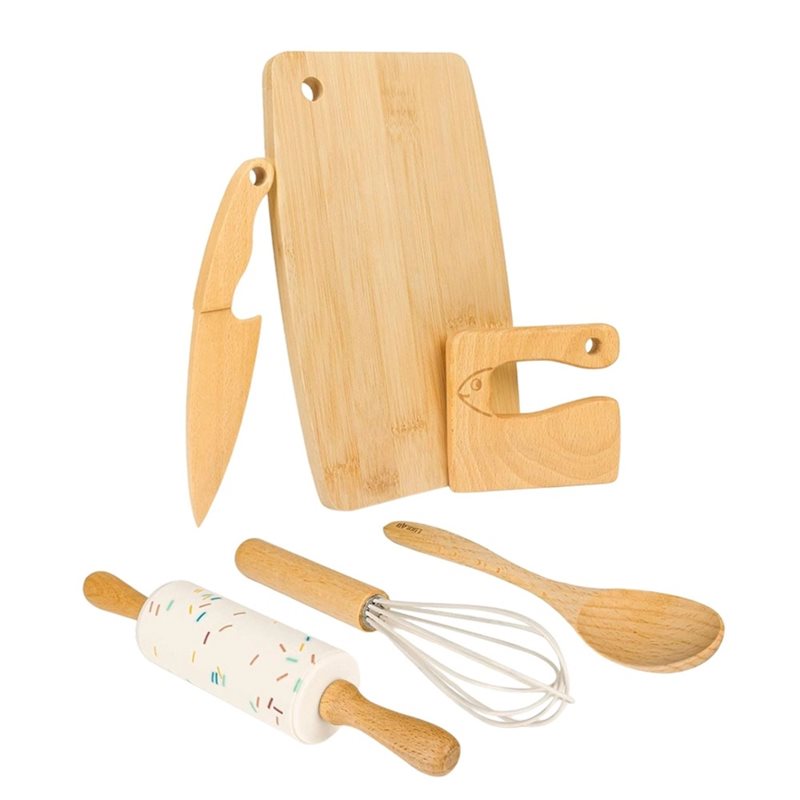 Wooden Kids Knife And Toddler  - Kitchen Kids Baking Set recension och pris