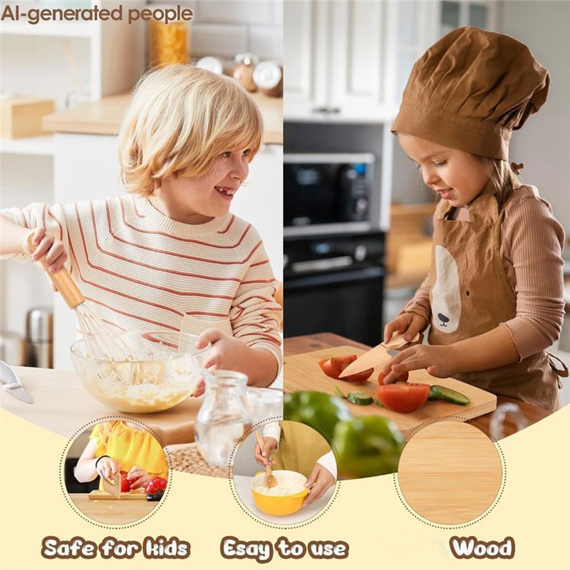 Wooden Kids Knife And Toddler  - Kitchen Kids Baking Set recension och pris