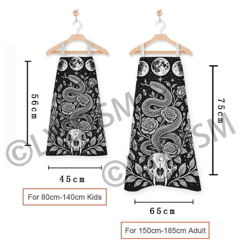 Gothic Witch Occult Apron Snak - Kitchen Witch Baking recension och pris