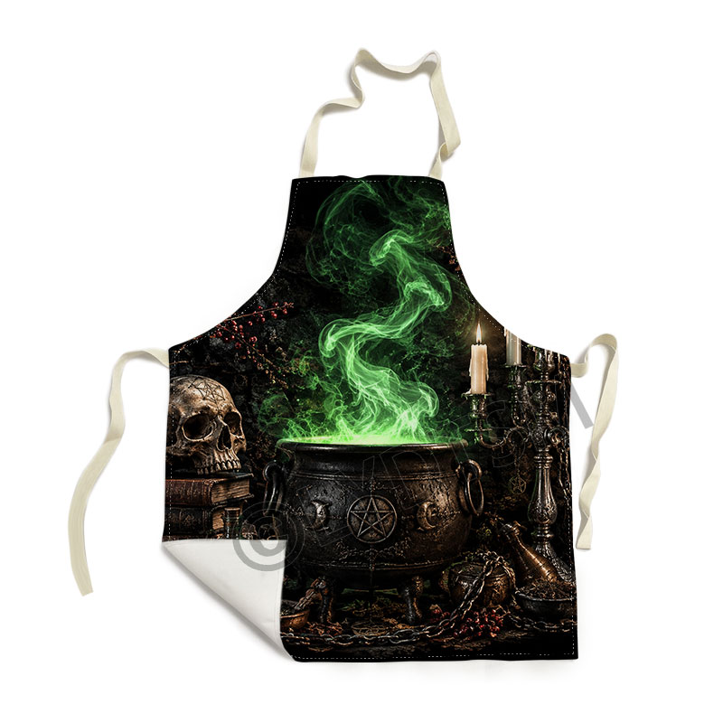 Gothic Witch Occult Apron Snak - Kitchen Witch Baking recension och pris